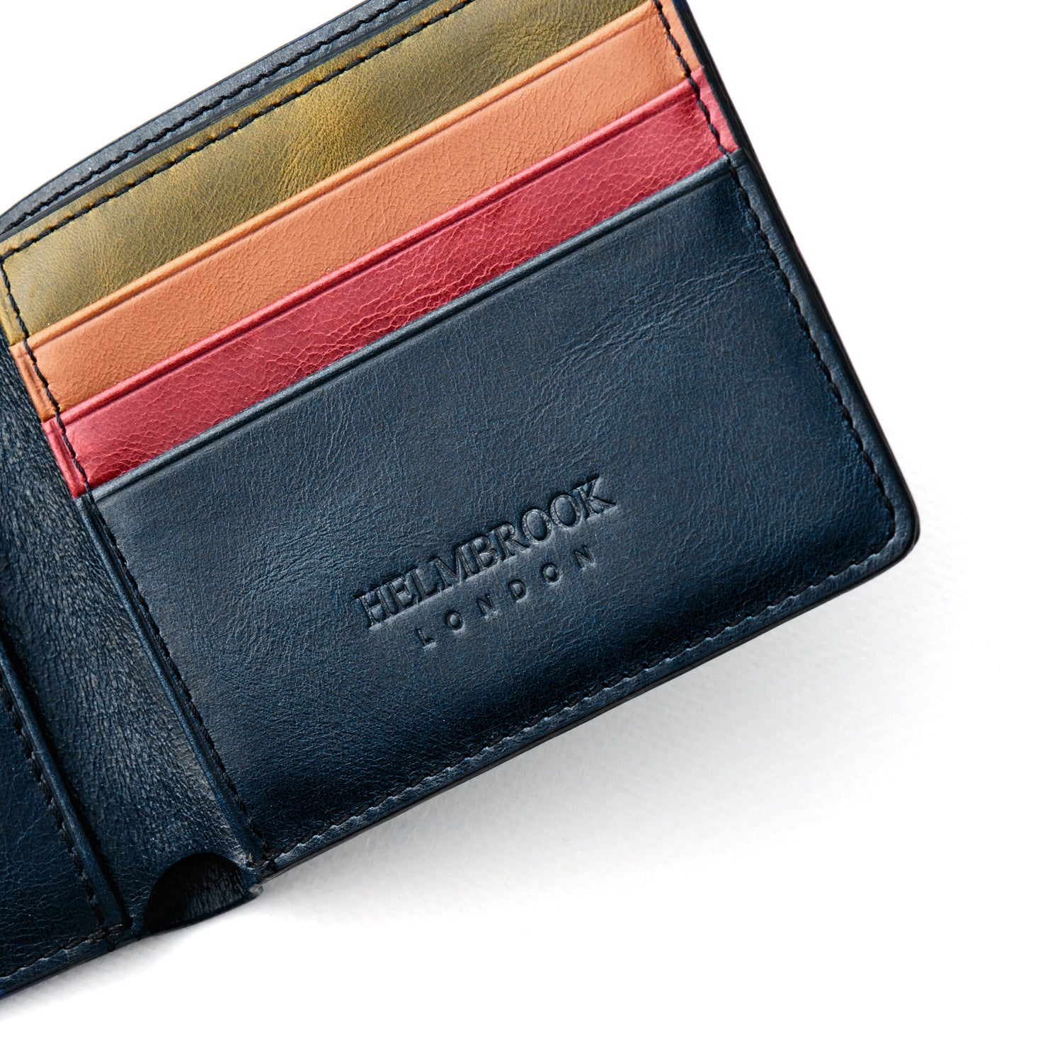 Eldridge Navy (Multi Colors) Handmade Leather Wallet