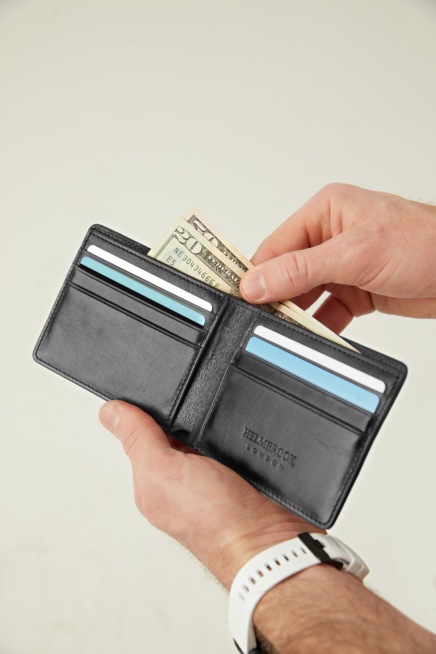 Eldridge Black Leather Cardholder - Luxury Men Accessory