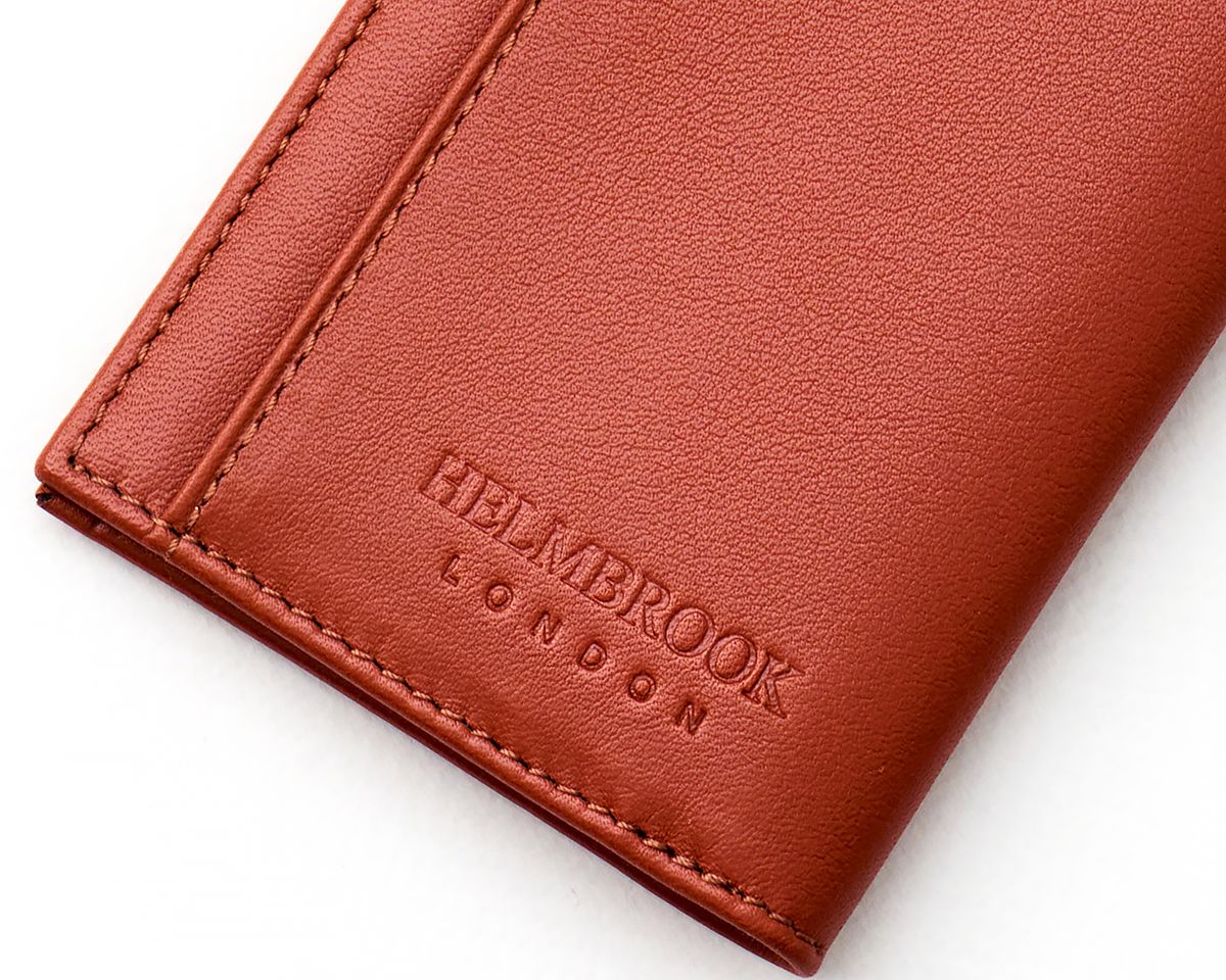 Helmbrook Townsend RFID blocking leather wallet, combining style with secure RFID protection.