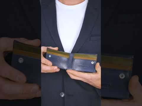 Rigby Wallet with Cardholder - RFID Wallet for Men - Navy Leather