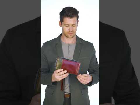 Carlyle Brown RFID Leather Wristlet Bag – Helmbrook Design