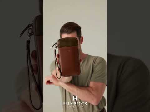 Carlyle Tan Leather RFID Wristlet Bag – Helmbrook Quality (Multi Colors)