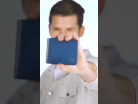 Eldridge Navy Leather Custom Design Wallet