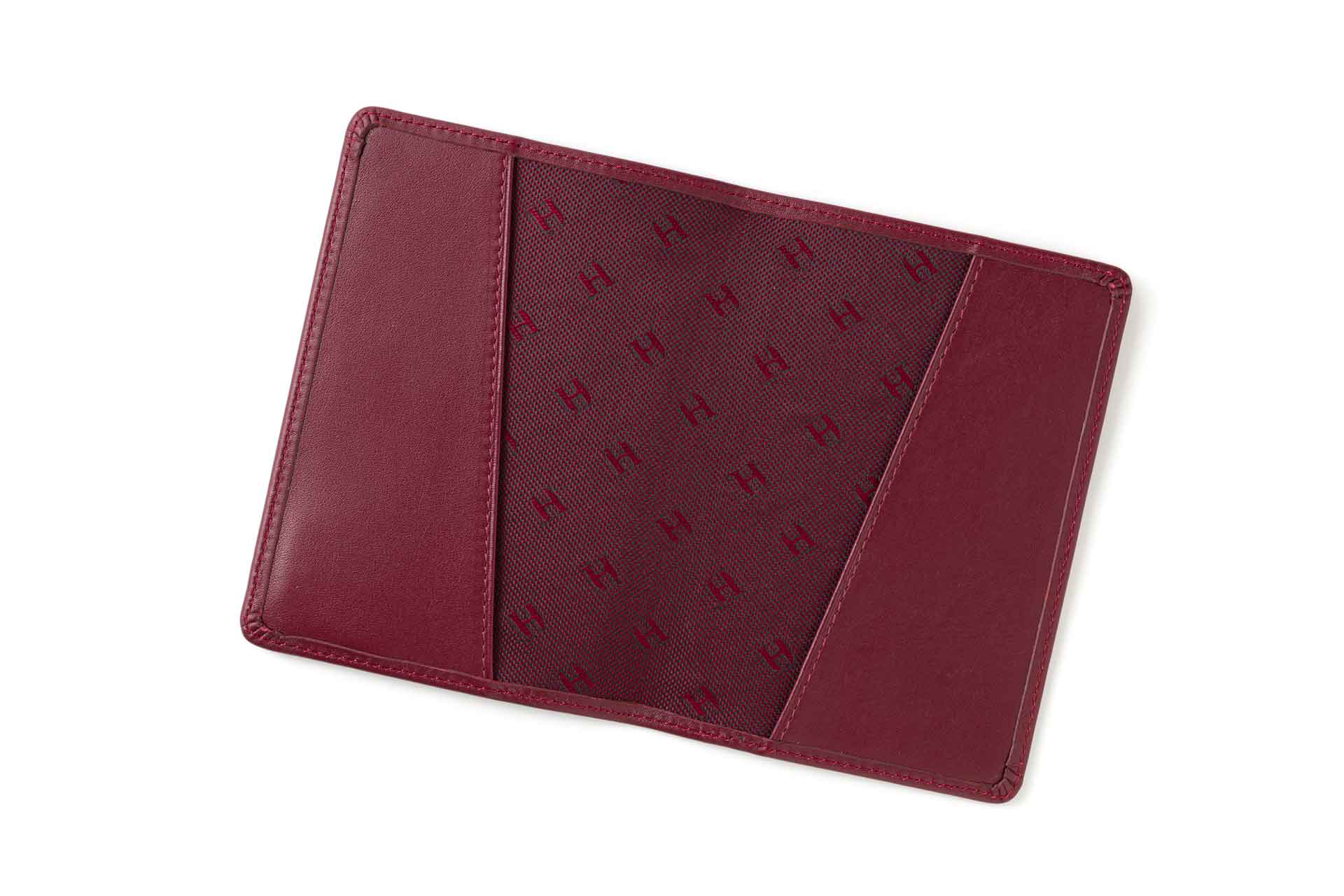 Milton Unisex Leather Handcrafted RFID-Blocking Passport Holder - Burgundy