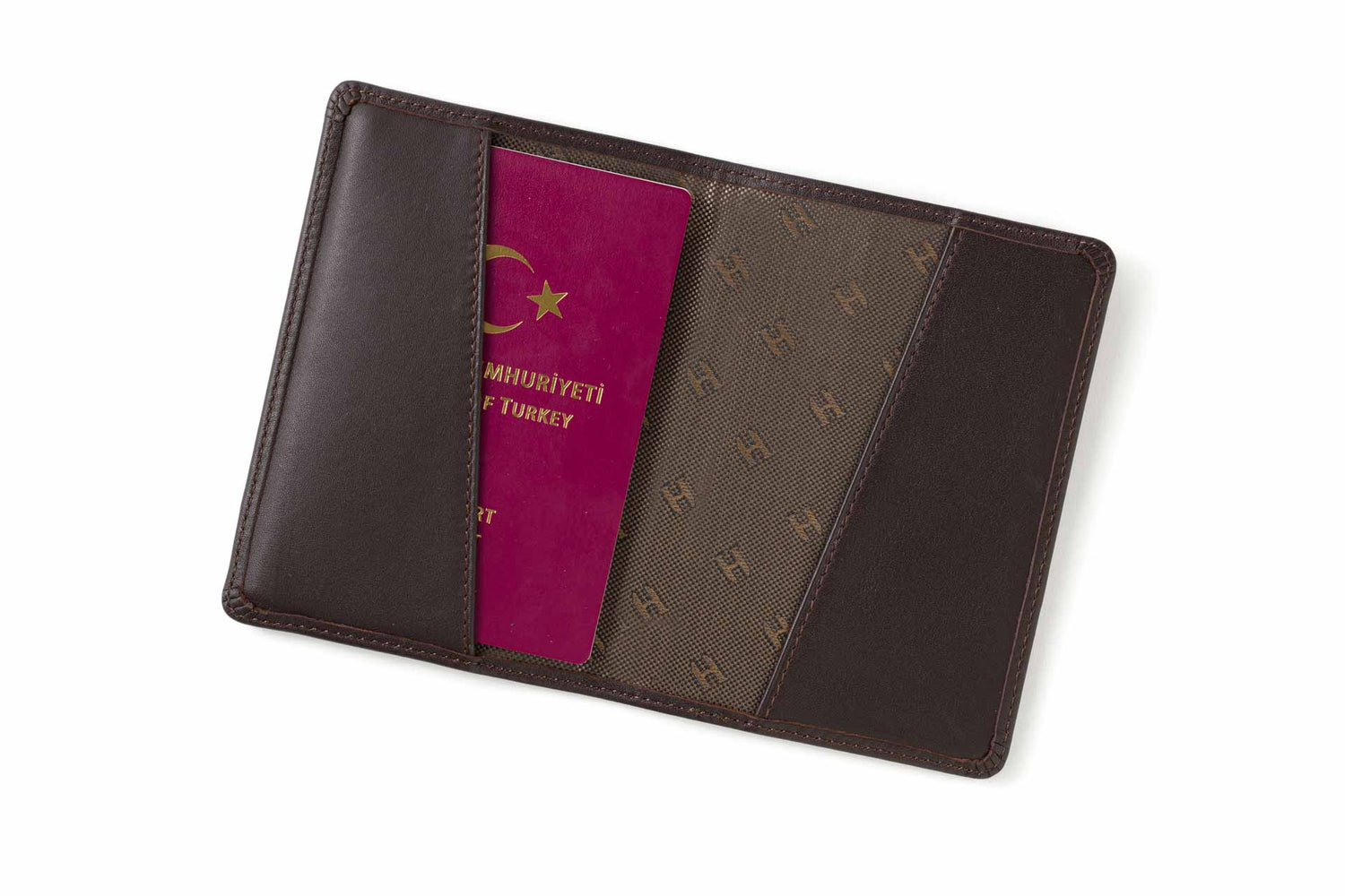 Milton Unisex Leather Handcrafted RFID-Blocking Passport Holder - Brown