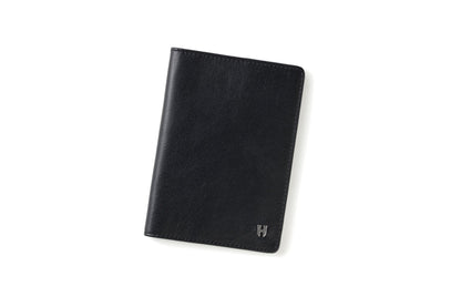 Milton Unisex Leather Handcrafted RFID-Blocking Passport Holder - Black