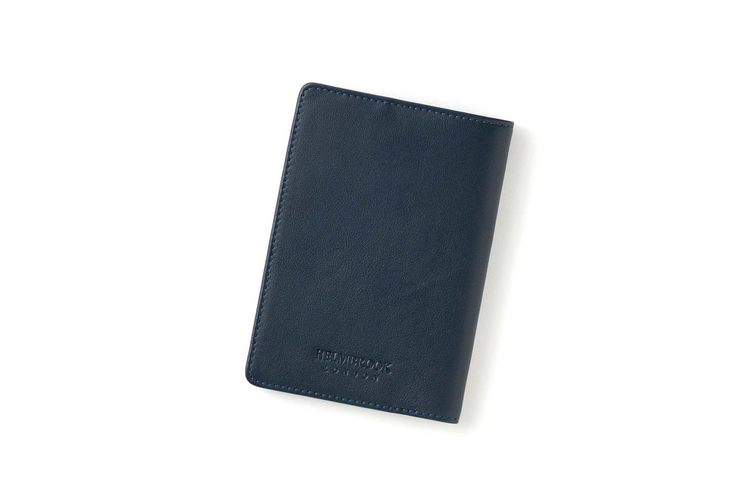 Milton Unisex Leather Handcrafted RFID-Blocking Passport Holder - Navy