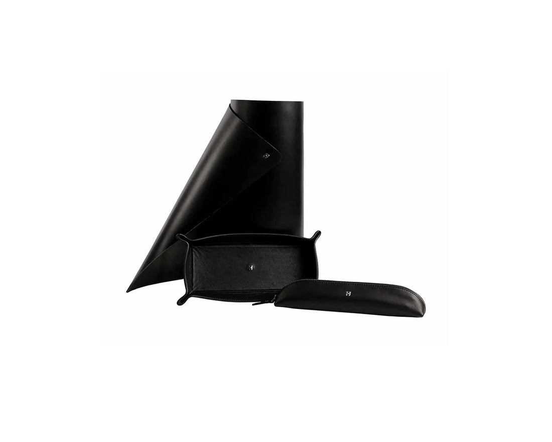 Elegant Helmbrook luxury leather office desk set, combining style and functionality for offices.