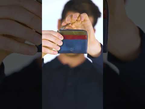Seward Handmade Leather Wallet - Multi Compartment - Navy