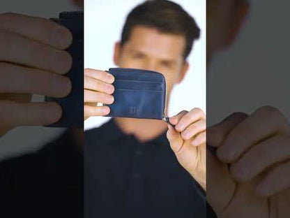 Seward RFID Wallet for Men - Custom Design - Navy Leather