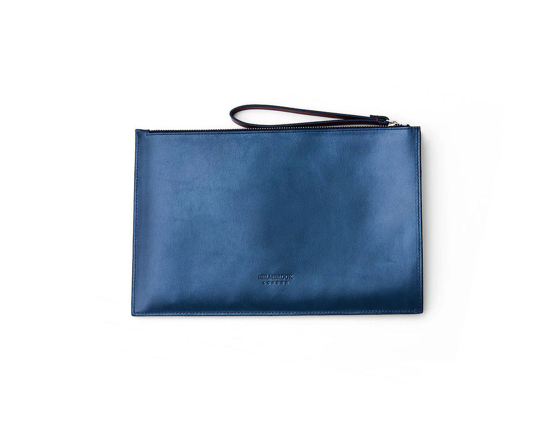 Leather portfolio bag for women with RFID-blocking technology, ensuring both style and security.