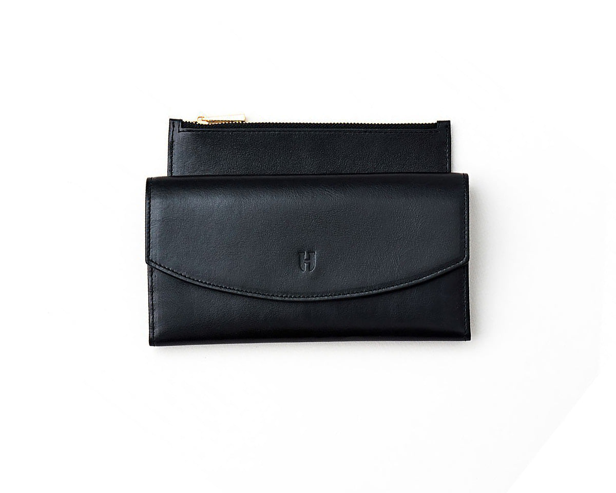 Ladies purse with zipper, Violet Blue